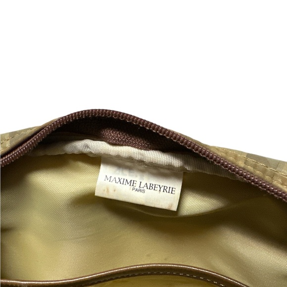 MAXIME LABEYRIE Paris Pouch Cosmetic Bag Japan Japanese Vintage Plaid Sold as Is - Picture 4 of 6